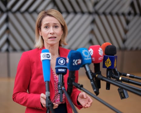 EU foreign policy chief Kaja Kallas arriving in Brussels