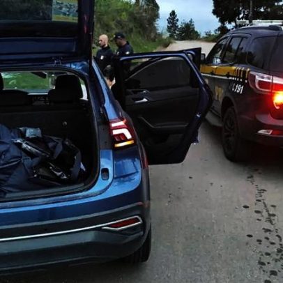 PRF apreende 70 kg de skunk após perseguição na BR-116, Barra do Ribeiro