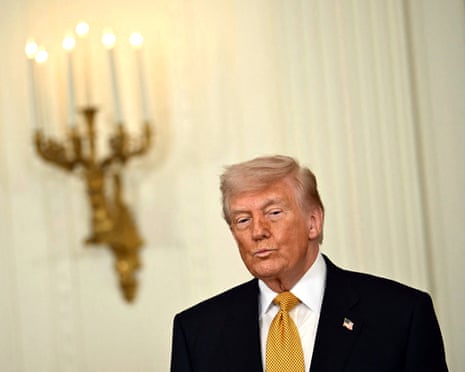 ‘He’s posting more wildly than ever – attacking, insulting, ridiculing, threatening.’ Photograph: Kent Nishimura/AFP/Getty Images
