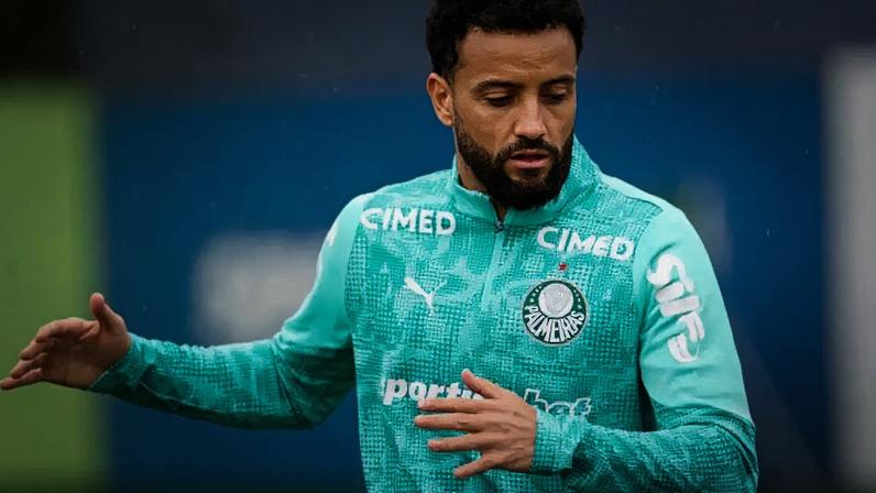 Felipe Anderson durante treinamento do Palmeiras –