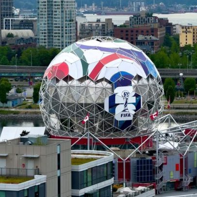 Cúpula icônica no Canadá recria a bola Trionda para a Copa de 2026