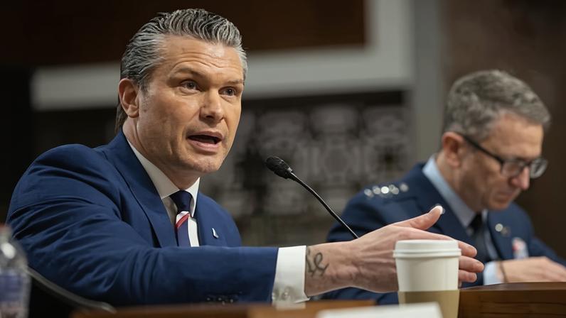 Pete Hegseth in Washington DC on 30 April 2026.