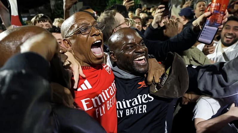 Arsenal fans react to first Premier League title in 22 years – video