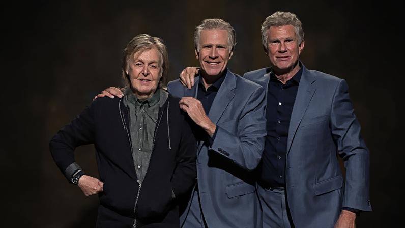 Paul McCartney brinca com Chad Smith e Will Ferrell na TV dos EUA