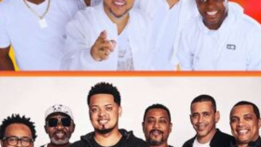 Grupo Molejo e Revelação (abaixo).