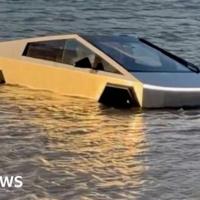 Motorista de Cybertruck dirige intencionalmente para lagoa no Texas