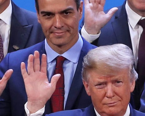 Pedro Sánchez, left, pictured with Donald Trump at a 2018 G20 summit