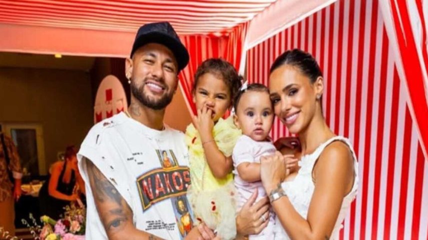 Filha de Neymar Jr. surge de daminha no casamento da tia