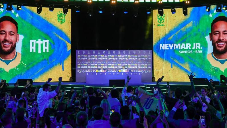 Neymar na convocação da seleção brasileira para a Copa do Mundo de 2026 no Museu do Amanhã