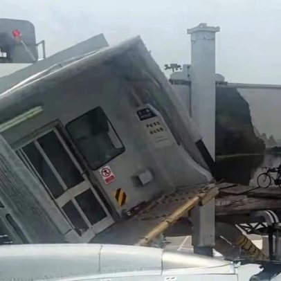 Companhia aérea pede desculpas após colisão em ponte de embarque