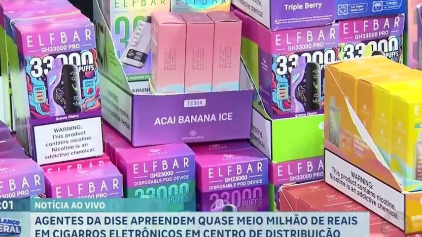 Grande apreensão de cigarros eletrônicos realizada pela DISE em Franca