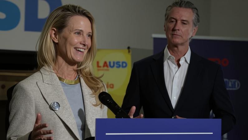 Jennifer Siebel Newsom speaks on 8 October 2025 in Los Angeles, California.