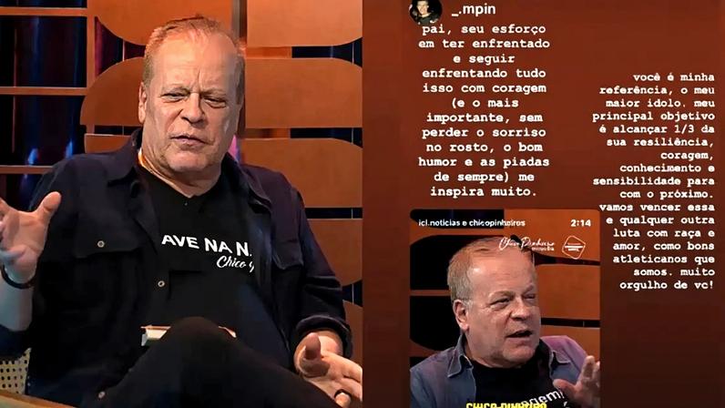 Filho de Chico Pinheiro, Marcelo homenageou o pai após revelação de luta contra o câncer