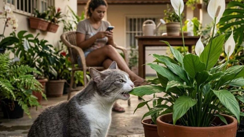 Planta parecida inofensiva pode causar problemas a gatos