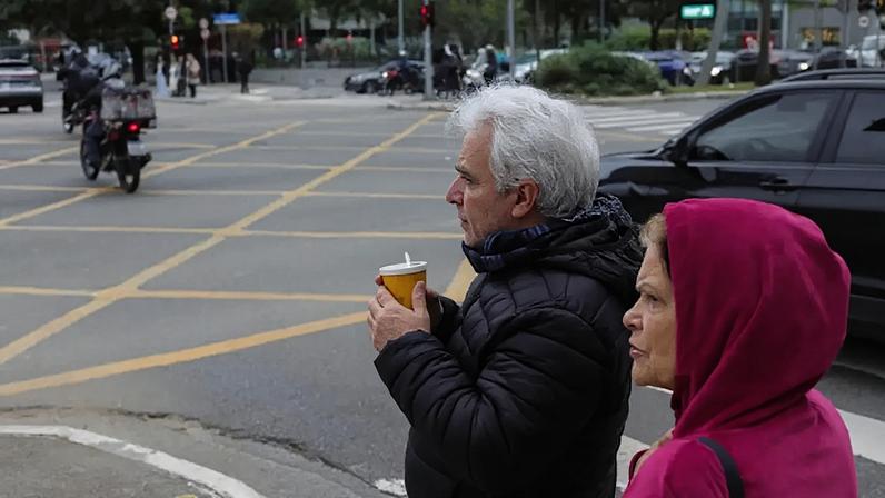 Registro de dia frio em São Paulo.