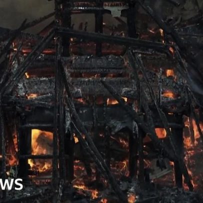 Santuário com chama eterna no Japão é destruído por incêndio