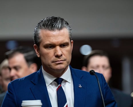 Pete Hegseth testifies during the US senate committee on armed services