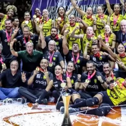Praia Clube vence o Minas por 3 a 0 e conquista a Superliga Feminina