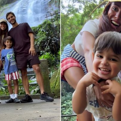 Bruno Guedes e Jade Seba encantam com momento em família