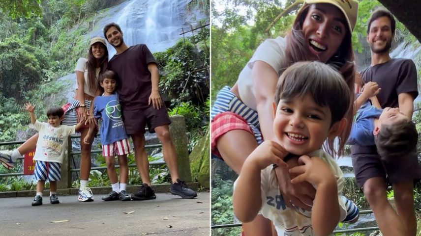 Bruno Guedes e Jade Seba encantam com momento em família