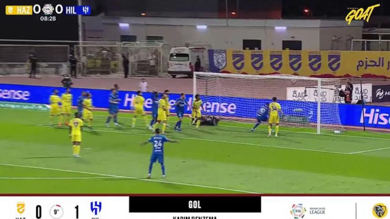 Al Hazem - Al Hilal 0 - 1 | GOL - Karim Benzema