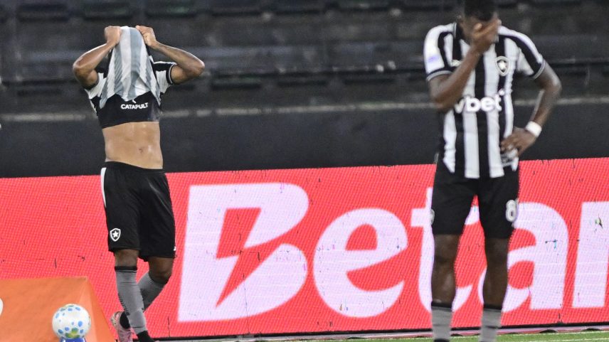 Alex Telles marca o gol da vitória do Botafogo sobre a Chapecoense — Foto: André Durão