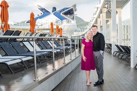 ‘Our life onboard is cheaper than our life on land’… Jeff Knapp and his wife, Debb, in India.