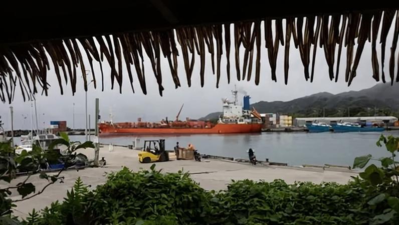 A port in the Cook islands, which is among the Pacific countries vulnerable to the oil crisis caused by the war in the Middle East.