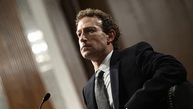 Mark Zuckerberg testifies during a Senate judiciary committee hearing in Washington DC on 31 January 2024.