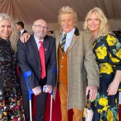 Phil Collins, aos 75, faz rara aparição pública ao lado de Rod Stewart