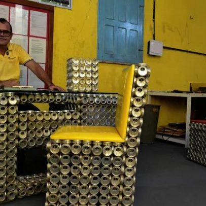 Brasileiro patenteia técnica de transformar latas em móveis