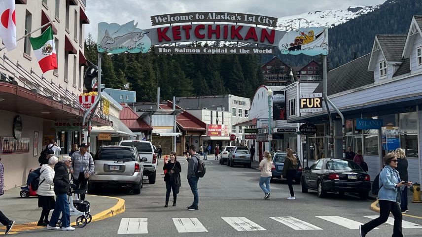 Visitors can easily explore Ketchikan, Alaska, on foot or by hopping on and off a free downtown shuttle during the cruise season.