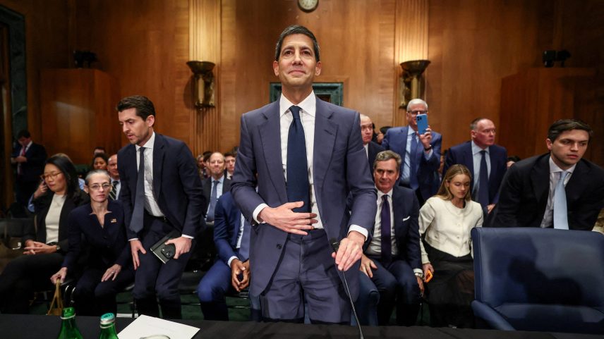 FILE PHOTO: Kevin Warsh, U.S. President Donald Trump's nominee to be the next chair of the Federal Reserve, at the end of a Senate Banking Committee confirmation hearing on Capitol Hill in Washington, D.C., U.S., April 21, 2026. REUTERS/Kevin Lamarque/File Photo