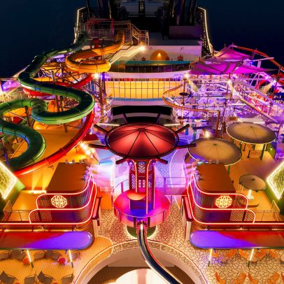 Confira o enorme parque temático ao ar livre no novo MSC World Asia