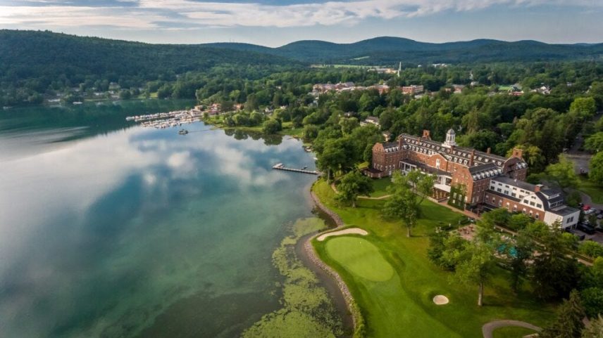 The Otesaga Resort Hotel makes the most of its lakeside setting.