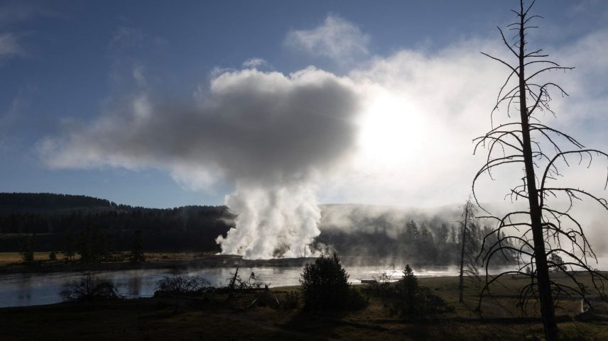 Steam rises from Yellowstone National Park’s many geysers in Wyoming, U.S., July 24, 2025.