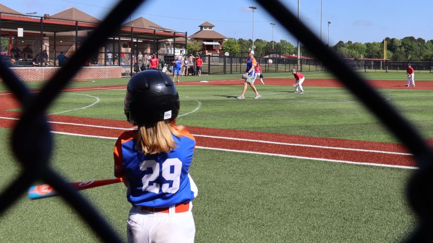 Kids play at a sports complex in Pineville, Louisiana.
