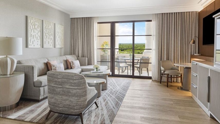 The Park View Deluxe Suites at Four Seasons Resort Orlando make it easy to unwind after a day at the theme parks.