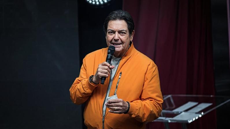 Faustão quando apresentava o programa 'Faustão na Band'.
