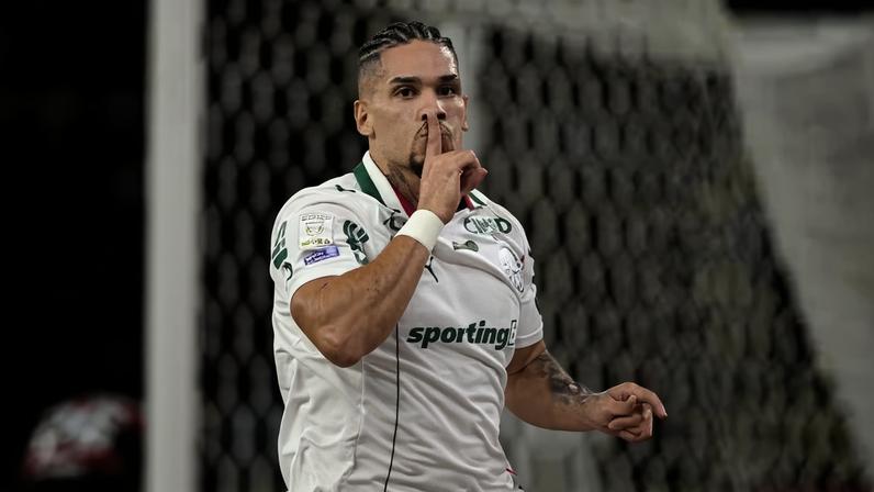 Gol de Paulinho em Flamengo x Palmeiras — Foto: André Durão