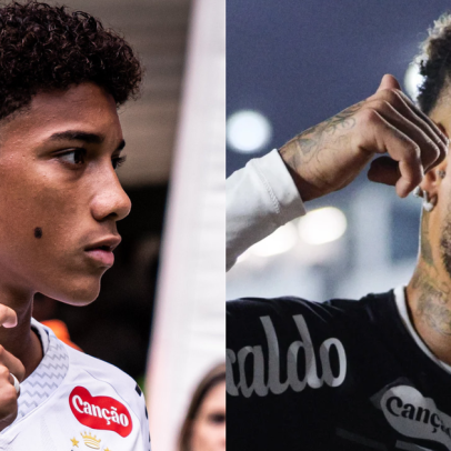 Neymar abraça Robinho Jr. após pedido de desculpas em meio a caso de agressão