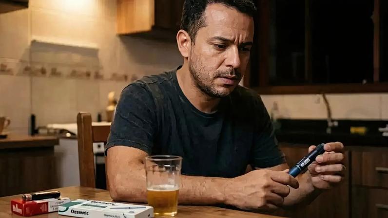 Ozempic pode reduzir a vontade de beber ou fumar