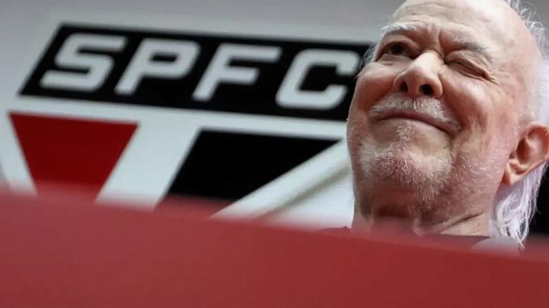 O presidente do São Paulo Futebol Clube, Harry Massis Júnior, durante coletiva de imprensa no CET da Barra Funda, em janeiro.