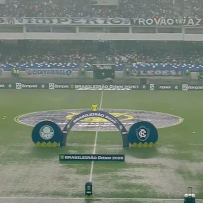Chuva em Belém atrasa o início de Remo x Palmeiras no Brasileirão