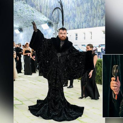 Sam Smith enfrenta calor e fantasia em baile de gala