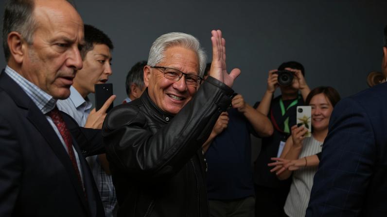 Jensen Huang: executivo é CEO da empresa mais valiosa do mundo (Jade GAO /AFP)