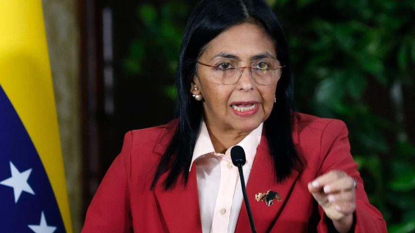 A presidente interina da Venezuela, Delcy Rodríguez (PEDRO MATTEY/AFP)