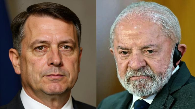O senador Flávio Bolsonaro e o presidente Lula