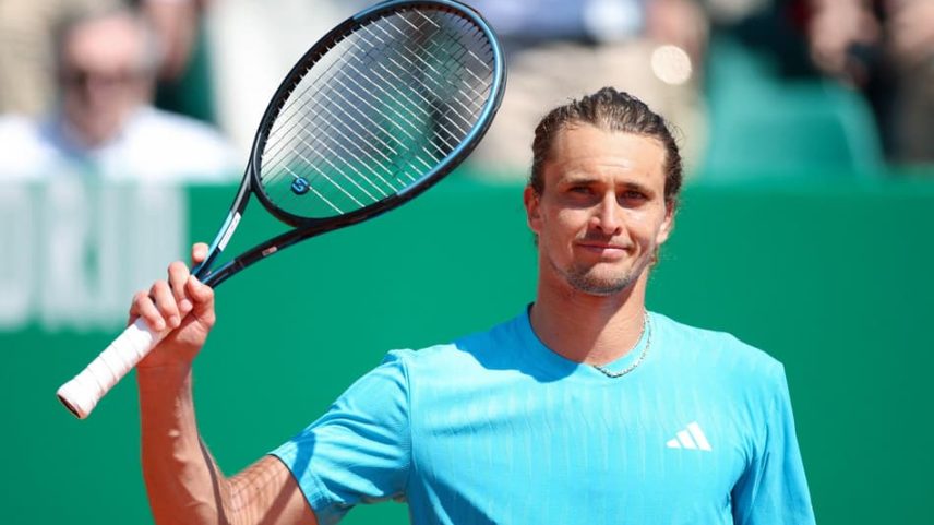 Alexander Zverev, número 3 do mundo, no Masters 1000 de Monte Carlo (Foto: VALERY HACHE / AFP)