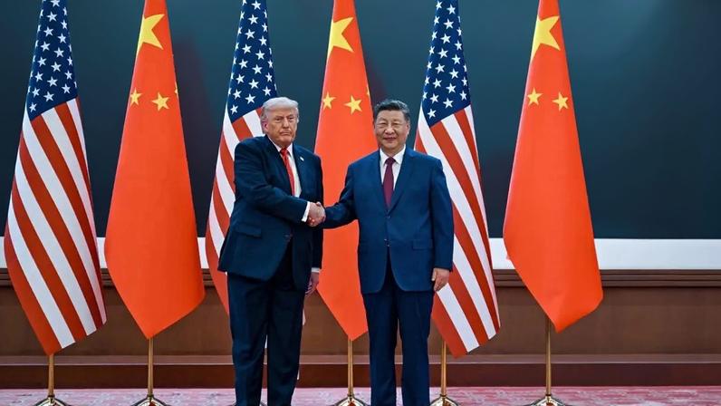 Donald Trump e Xi Jinping durante encontro na China - 14/05/2026